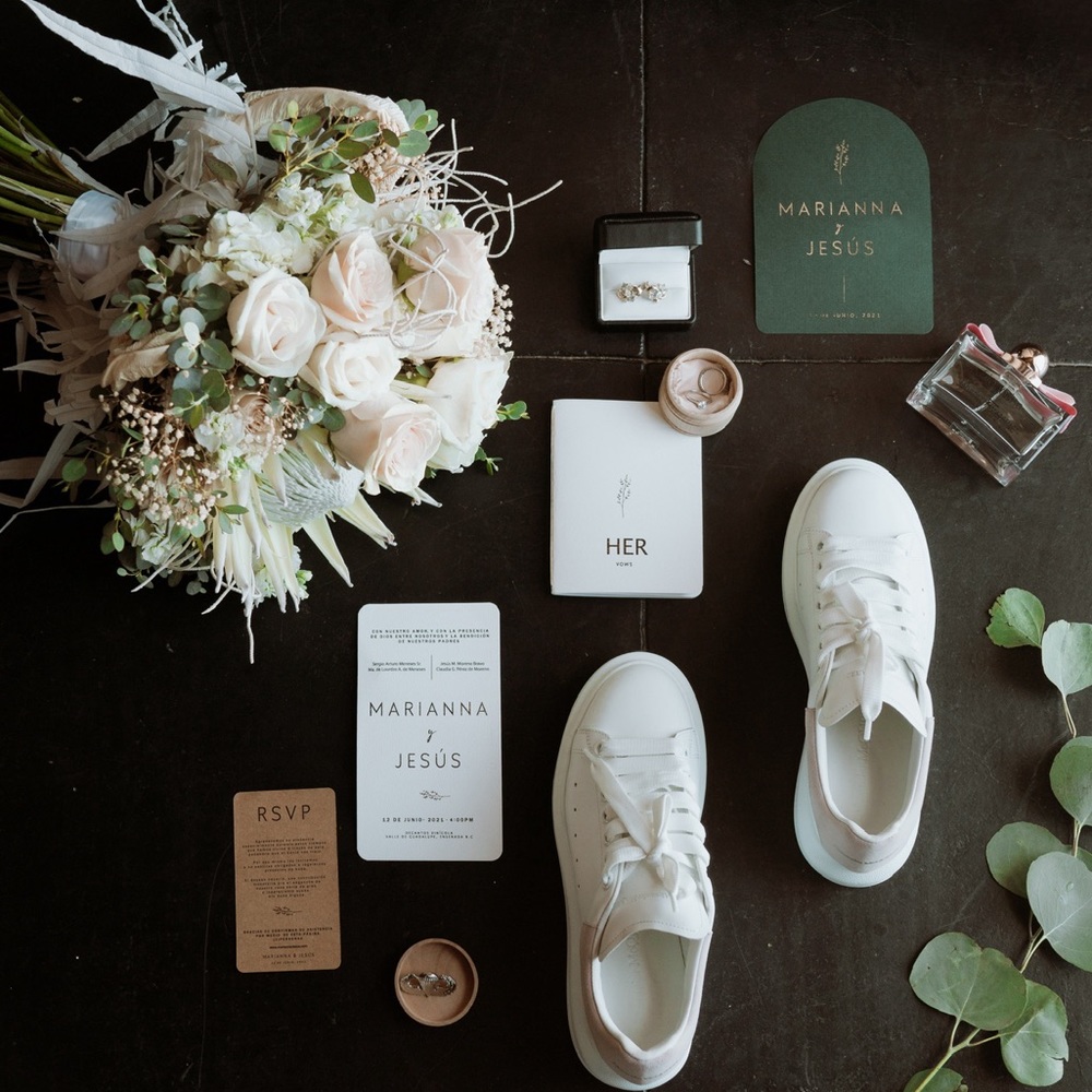 Alexander McQueen white tennis shoes